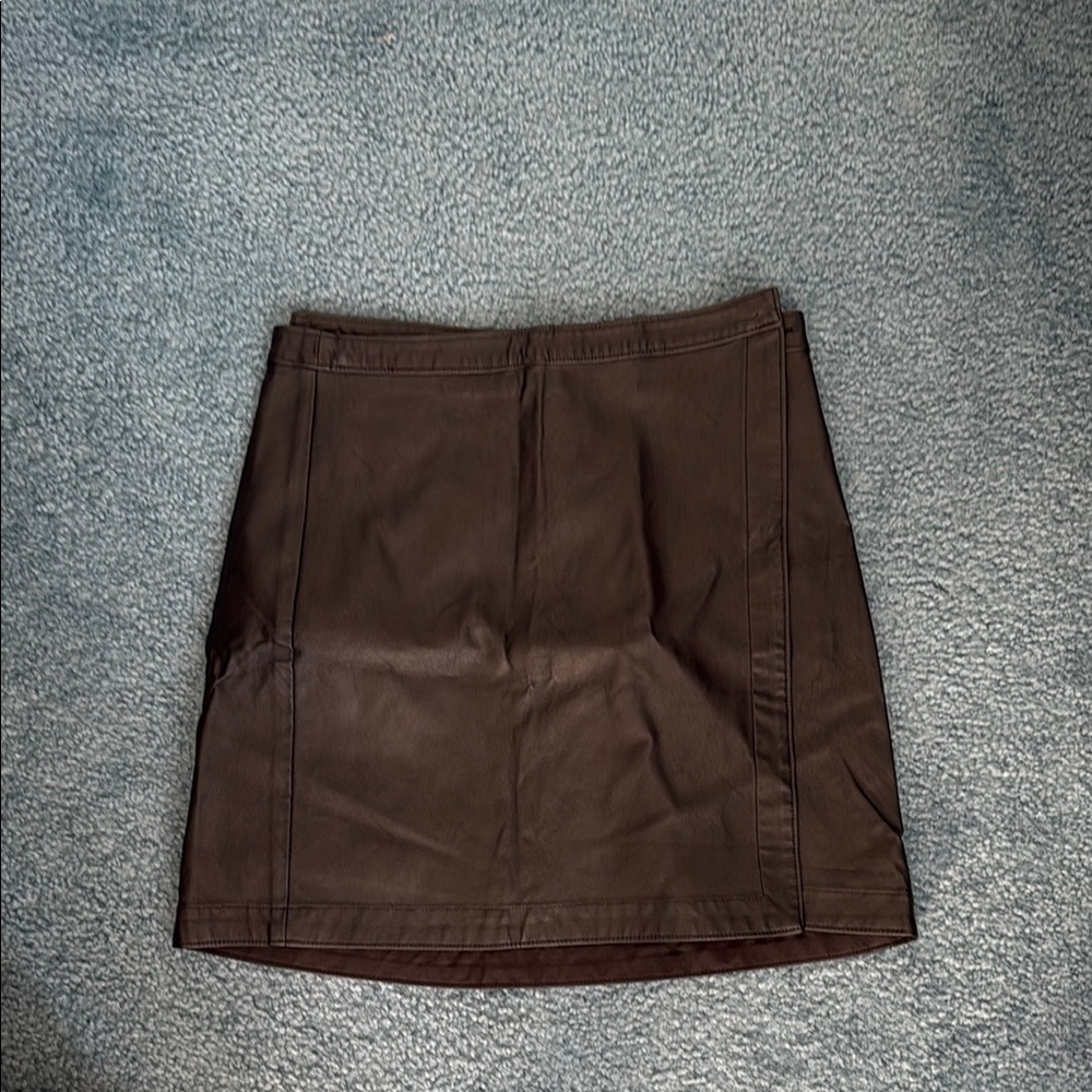 Abercrombie Black Mini Skirt - Women's Faux Leather